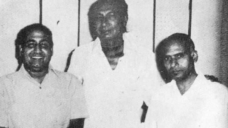 Khayyam with Mohammed Rafi and Sahir Ludhianvi