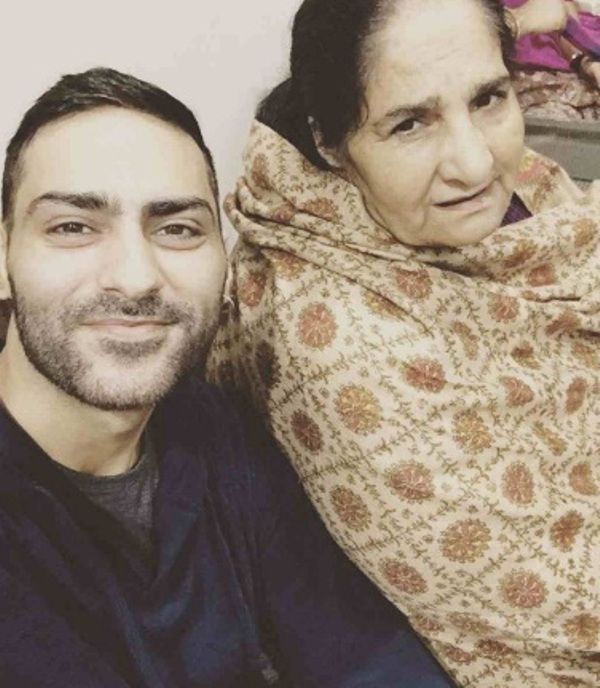 Navi Bhangu With His Mother