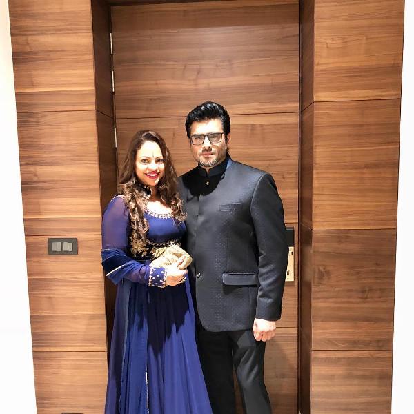 R. Madhavan with his wife