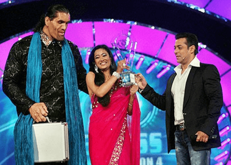 Shweta Tiwari as the winner of Big Boss 4
