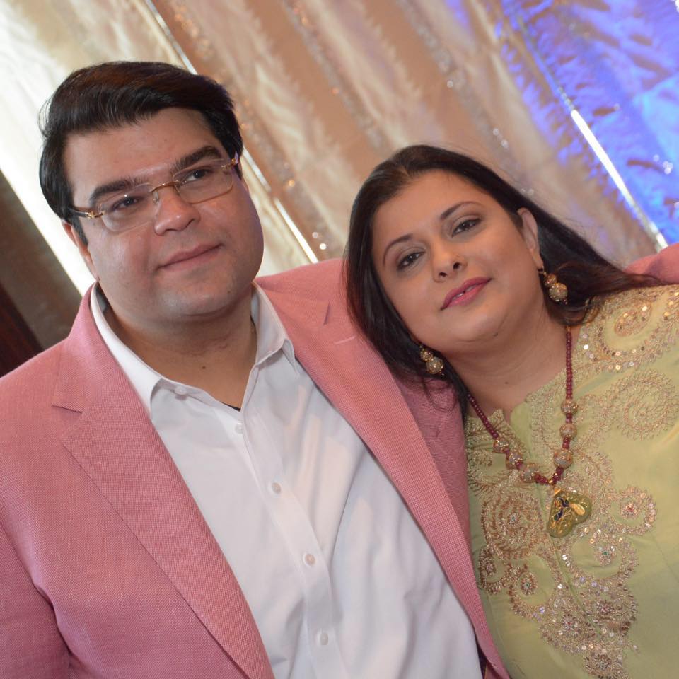 Sonali Jaitley, with her husband, Jaiyesh Bakhshi