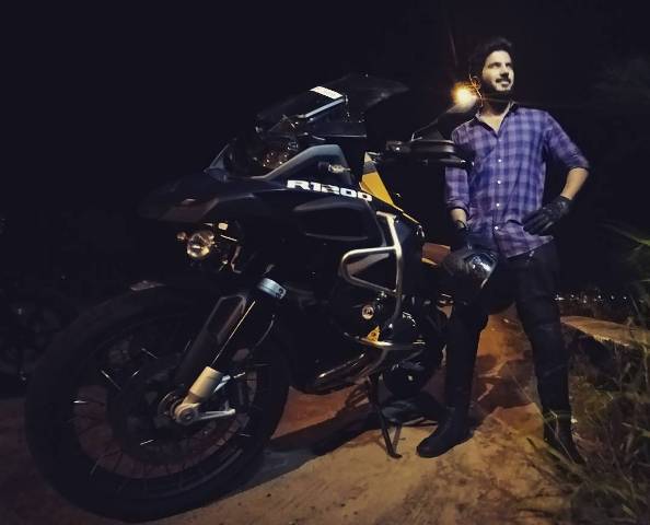 Dulquer Salmaan with his bike