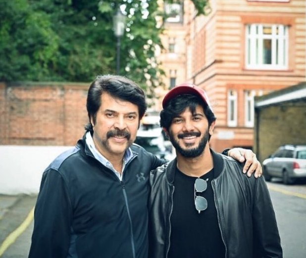 Dulquer Salmaan with his father