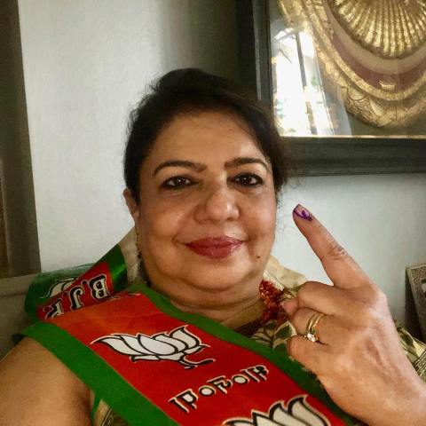 Madhu Chopra as a supporter of the BJP