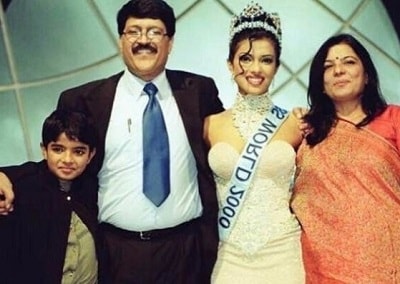 Madhu Chopra with her husband and kids