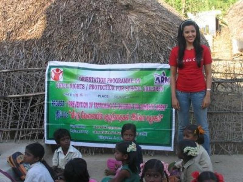 Priya Anand during Save the Children Campaign