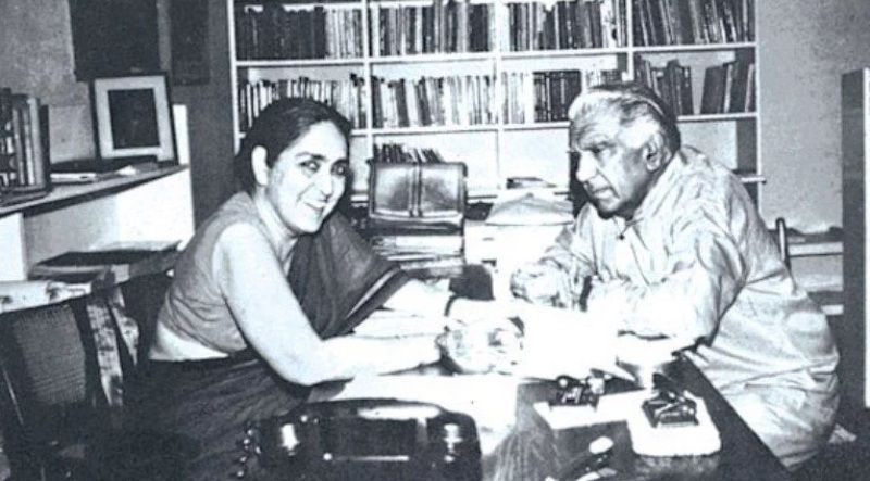 Romila Thapar with her brother