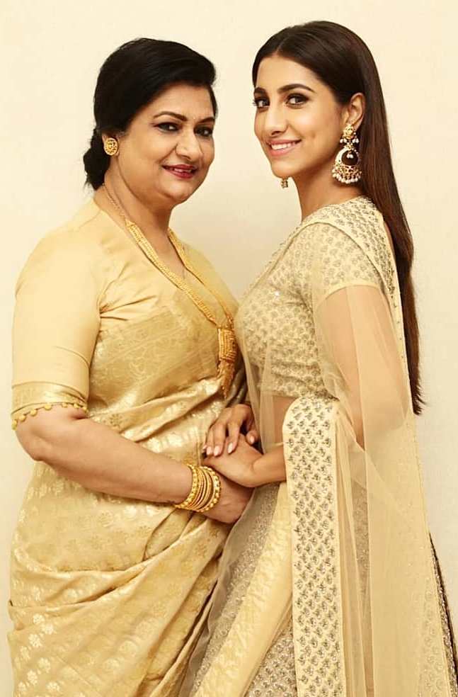 Rukmini Maitra with her mother