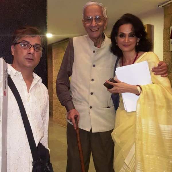 Rajeshwari Sachdev with her husband and father-in-law