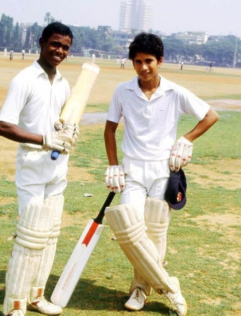 A childhood photo of Vinod Kambli and Sachin Tendulkar