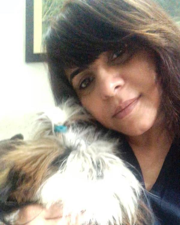 Aarti Bajaj with Her Pet Dog