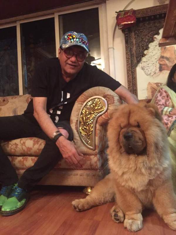 Abu Malik with his pet dog