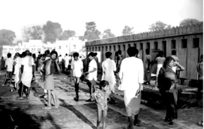 An Old Picture of Dr. Bindeshwar Pathak's Sanitation Project