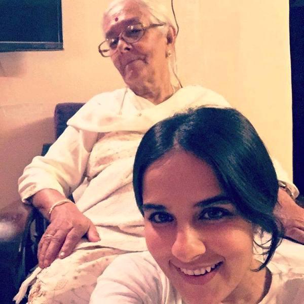 Angira Dhar with Her Grandmother