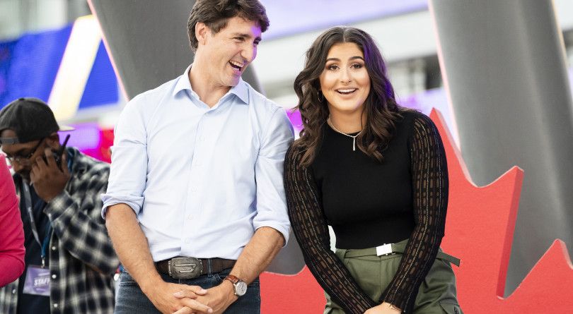 Bianca Andreescu with Canadian Prime Minister Justin Trudeau