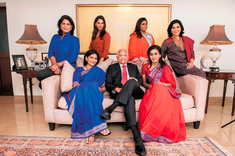 Upasana Kamineni with her Grandfather, Mother and aunts