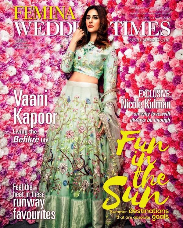Vaani Kapoor on the Cover of Femina Wedding Times