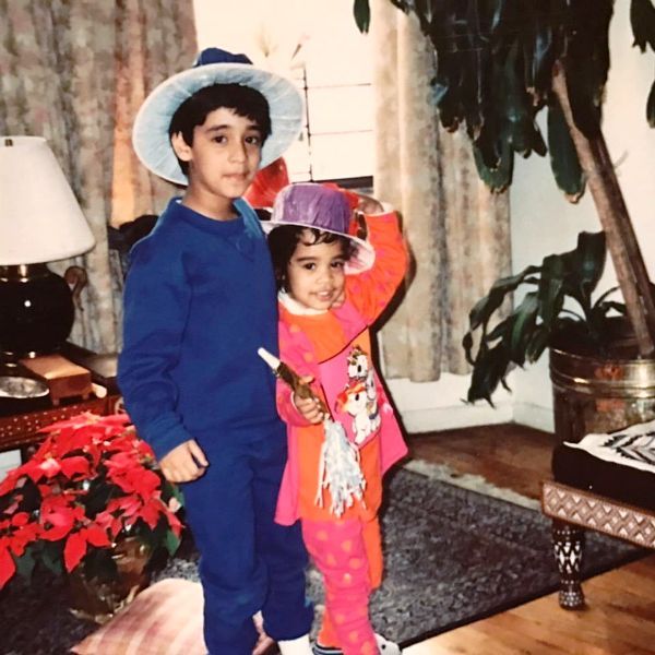 An Old Picture of Devika with Her Brother