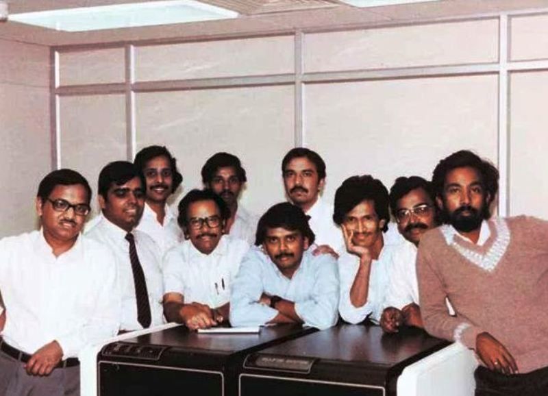 An Old Picture of N. R. Narayana Murthy with His Colleagues