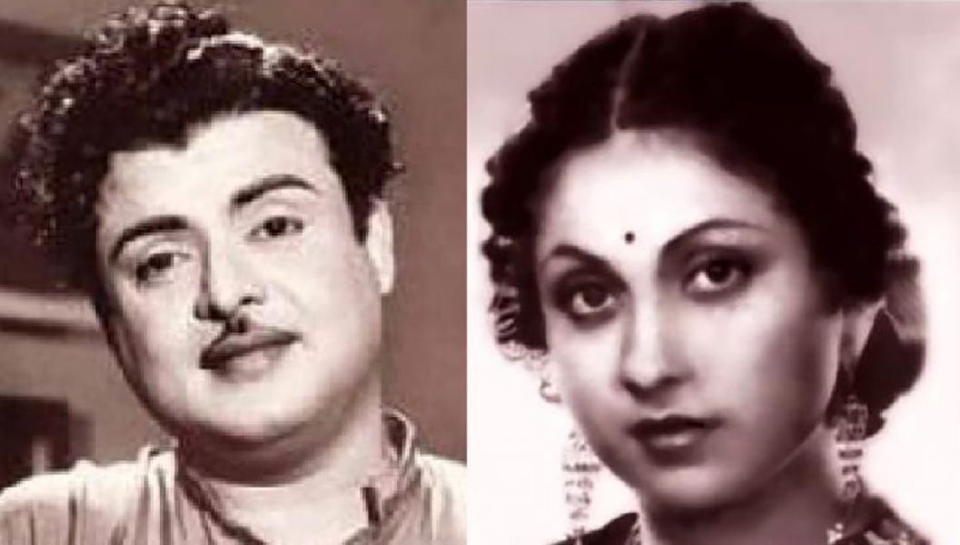 Gemini Ganesan with his wife Pushpavalli