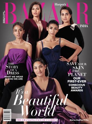 Kusha Kapila on the cover of Harper's Bazaar magazine