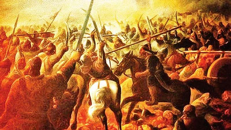 Picture Depicting the Third Battle of Panipat