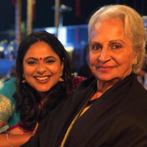 Richa Anirudh with Waheeda Rehman