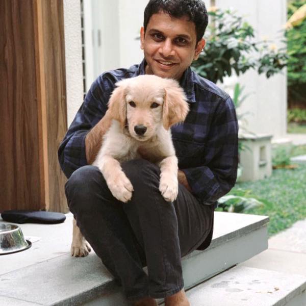 Rohan Murty with His Dog Gopi