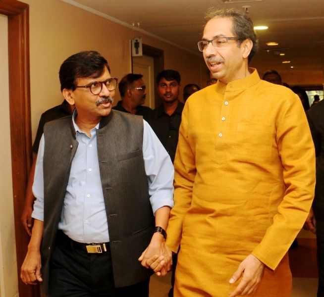 Sanjay Raut with Uddhav Thackeray