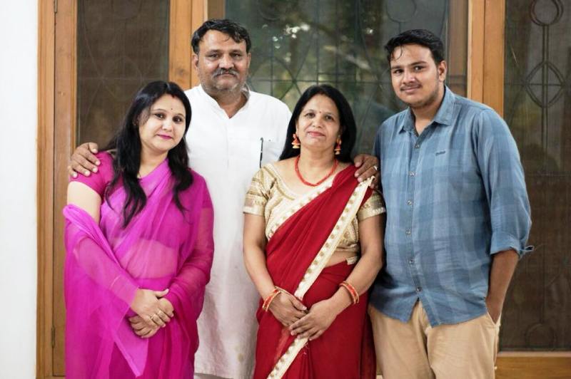 Shyam Sunder Paliwal with His Family