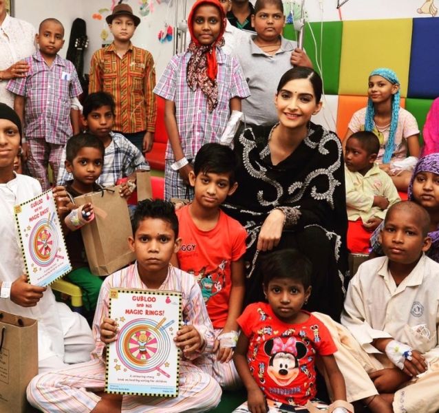 Sonam Kapoor with the Cancer Patients