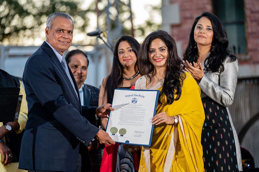 Sunitha Upadrashta New Jersey state recognition award