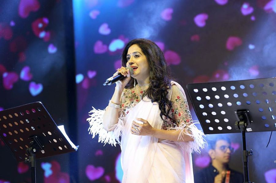 Sunitha Upadrashta during one of her concerts