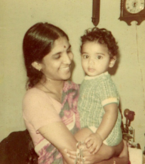 Supriya Yarlagadda's mother with her brother
