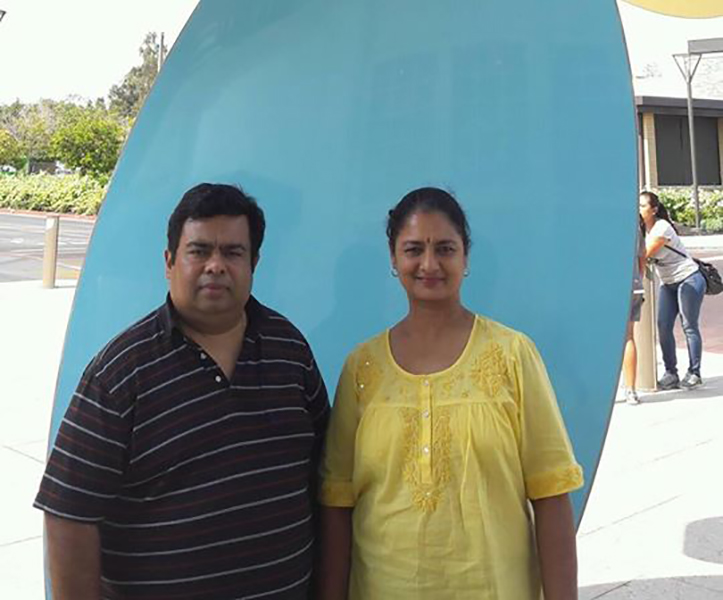 Vijaya Chamundeswari with her Brother
