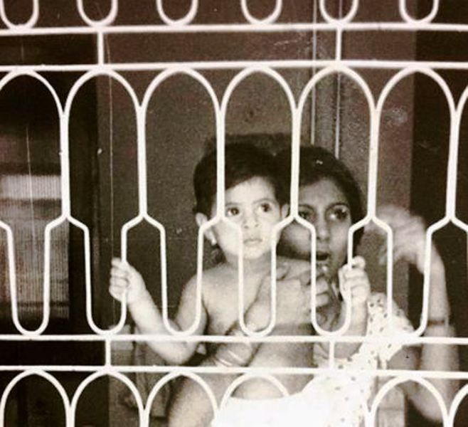 An Old Picture of Jaya with Her Daughter
