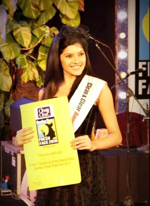 Ashrita Shetty as the winner of Clean & Clear Fresh Face competition