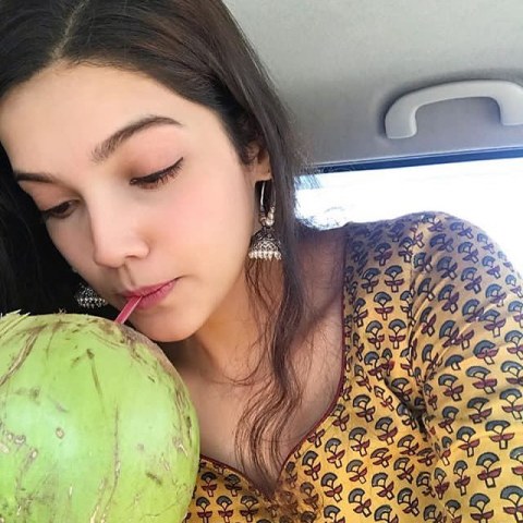 Ashrita Shetty drinking Coconut Water