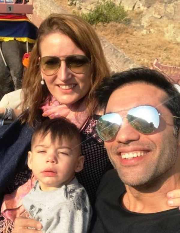 Audrey Dolhen with Kushal Punjabi and their Son