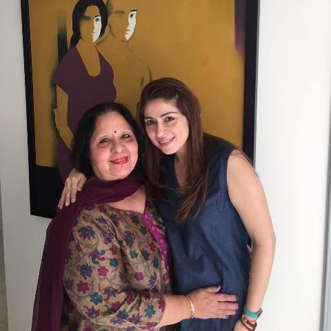 Bhavana Pandey with her mother