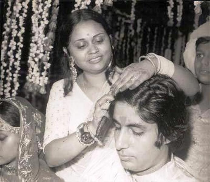 Jaya Bachchan's Sister with Amitabh Bachchan