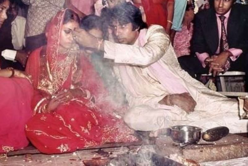 Marriage Picture of Jaya Bachchan and Amitabh Bachchan