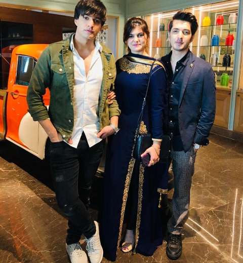 Mohsin Khan with his brother and sister
