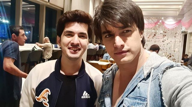 Mohsin Khan with his brother