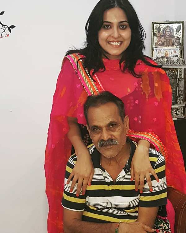 Monika Bhadoriya with her father