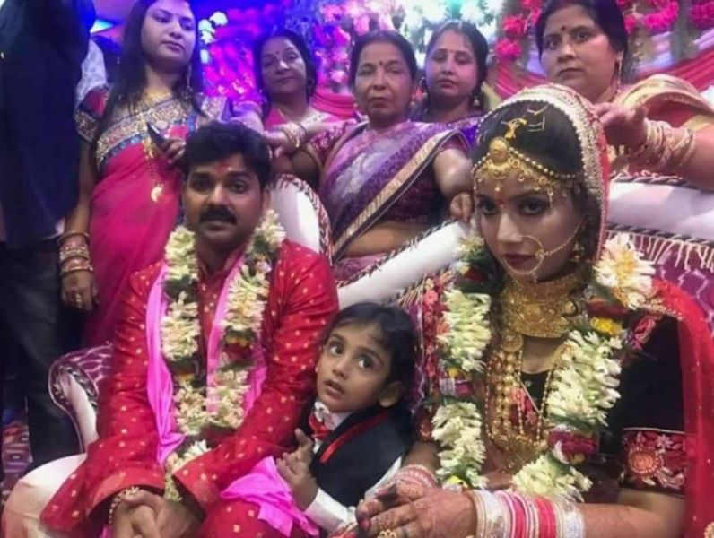 Pawan Singh with his Second Wife