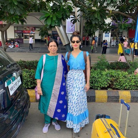 Payal Rohatgi with her mother