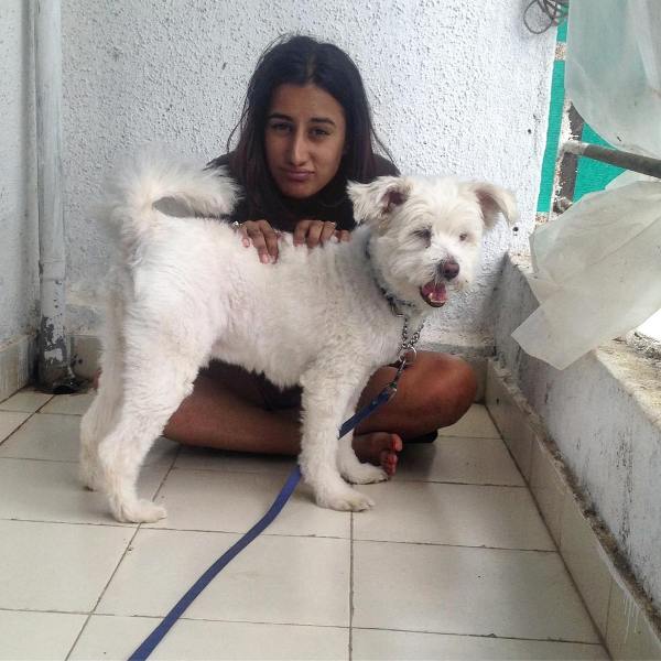 Saloni Chopra with her Dog