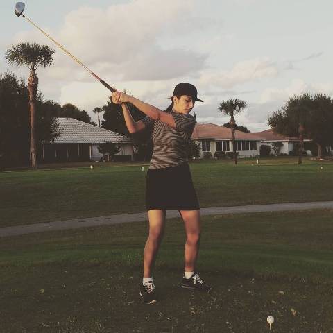 Sonia Mann playing Golf