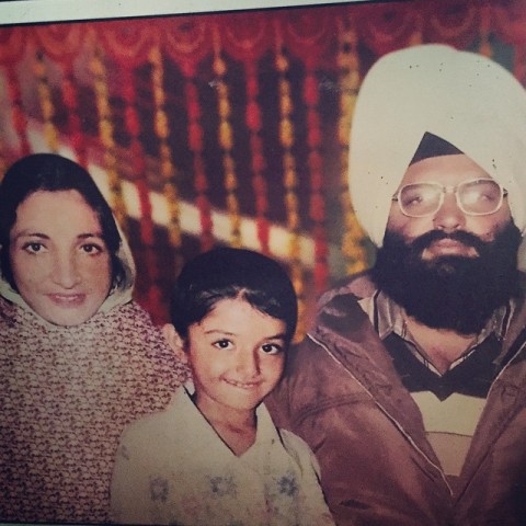 Sonia Mann with her parents